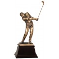 Male Bronze Resin Golfers